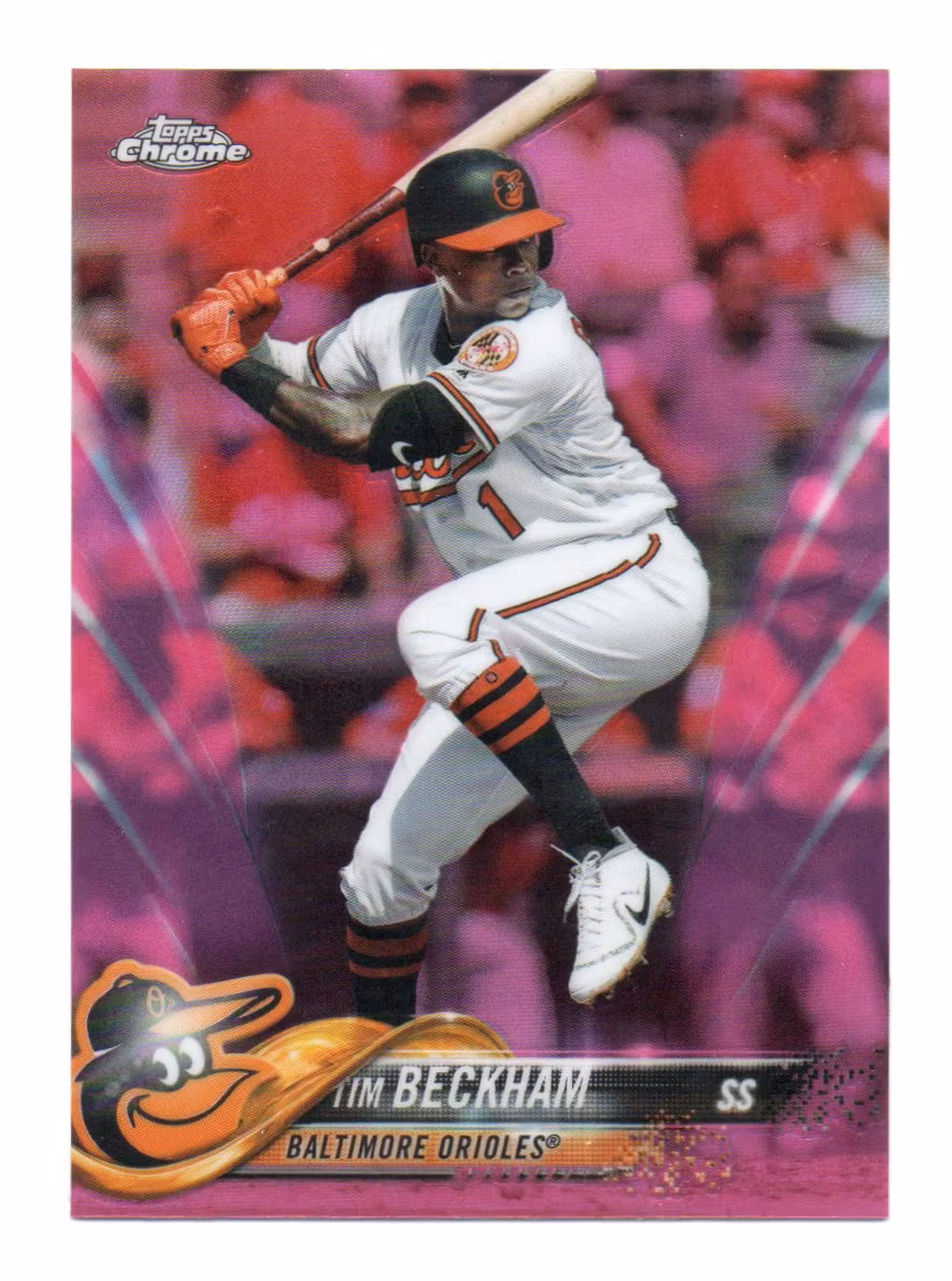 2018 Topps Chrome Pink Refractors #3 Tim Beckham (15-U4-MLBORIOLES)
