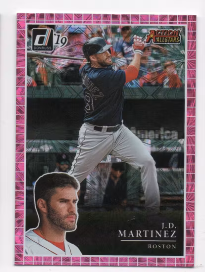 2019 Donruss Action All-Stars Pink Firework #14 J.D. Martinez (20-U3-MLBREDSOX)