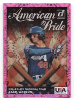 2019 Donruss American Pride Pink Firework #24 Zach Watson (20-U3-USA)