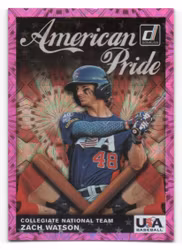 2019 Donruss American Pride Pink Firework #24 Zach Watson (20-U3-USA)
