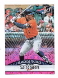 2019 Donruss Franchise Features Pink Firework #5 Carlos Correa Royce Lewis (20-U3-MLBASTROS)