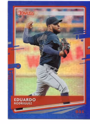 2020 Donruss Holo Blue #61 Eduardo Rodriguez (12-U3-MLBREDSOX)