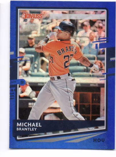 2020 Donruss Holo Blue #116 Michael Brantley (12-U3-MLBASTROS)