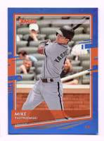 2020 Donruss Holo Blue #209 Mike Yastrzemski (12-U6-MLBGIANTS)