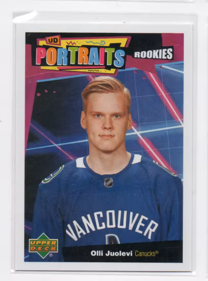 2020-21 Upper Deck UD Portraits #P59 Olli Juolevi (10-U2-CANUCKS)