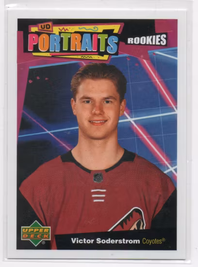2020-21 Upper Deck UD Portraits #P60 Victor Soderstrom (10-U2-COYOTES)