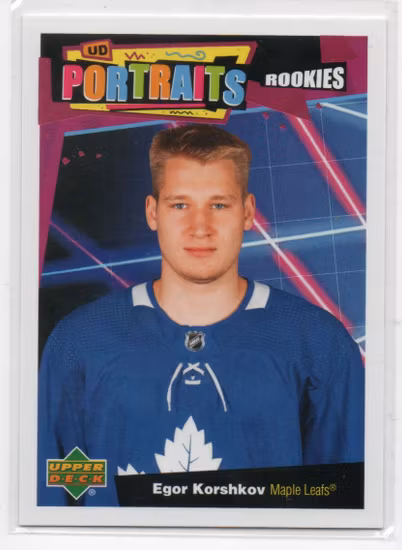 2020-21 Upper Deck UD Portraits #P61 Egor Korshkov (10-U2-MAPLELEAFS)