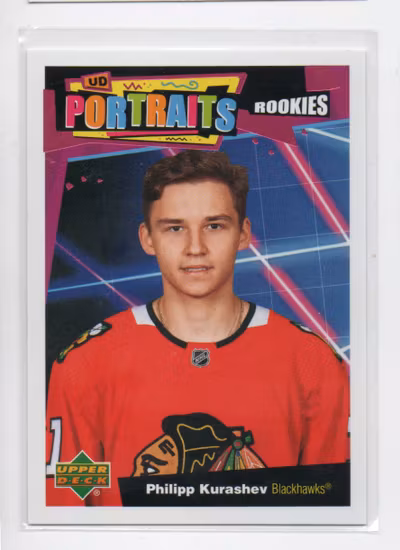 2020-21 Upper Deck UD Portraits #P71 Philipp Kurashev (10-U2-BLACKKHAWKS)
