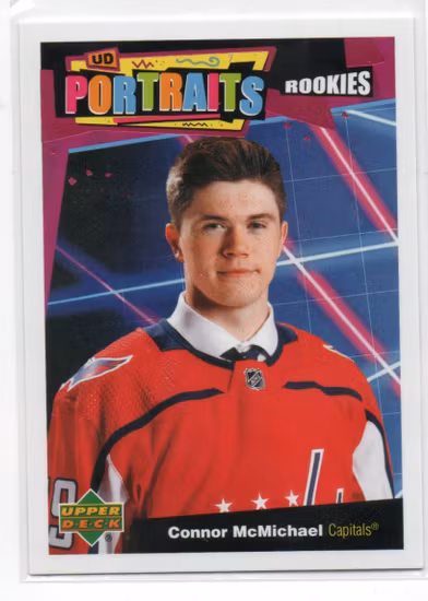 2020-21 Upper Deck UD Portraits #P98 Connor McMichael (15-U2-CAPITALS)