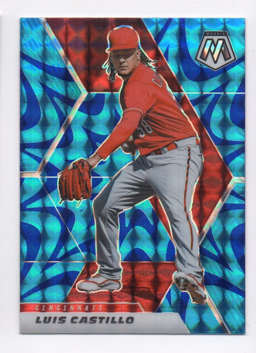 2021 Panini Mosaic Mosaic Reactive Blue #164 Luis Castillo (15-U6-MLBREDS)