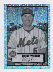 2021 Topps Chrome Platinum Anniversary Black and White Mini Diamond Refractors #518 David Wright (15-U5-MLBMETS)