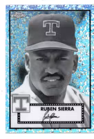 2021 Topps Chrome Platinum Anniversary Black and White Mini Diamond Refractors #567 Ruben Sierra (20-U5-MLBRANGERS)