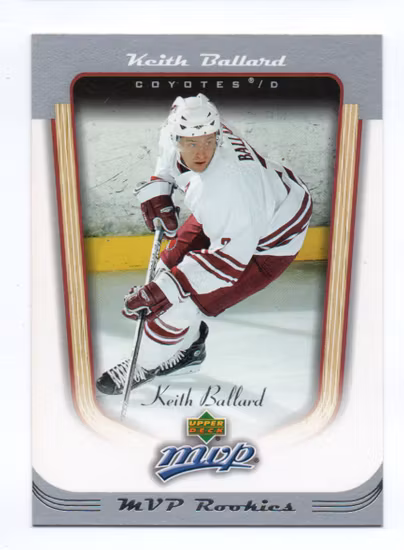 2005-06 Upper Deck MVP #434 Keith Ballard RC (15-V5-COYOTES)
