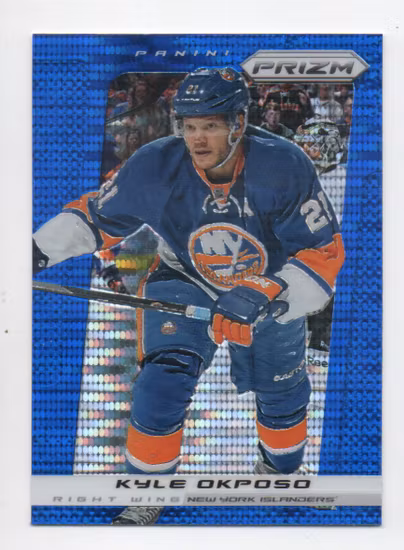 2013-14 Panini Prizm Prizms Blue Pulsar #59 Kyle Okposo (15-U13-ISLANDERS)