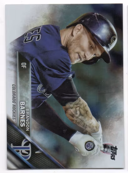 2016 Topps Rainbow Foil #376 Brandon Barnes (10-U15-MLBROCKIES)