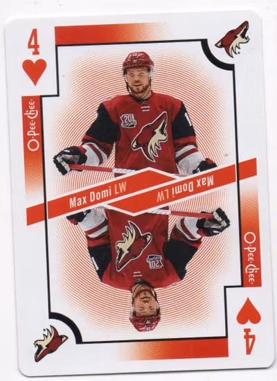 2017-18 O-Pee-Chee Playing Cards #4H Max Domi (15-V3-COYOTES)