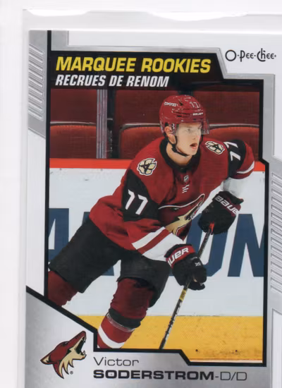 2020-21 O-Pee-Chee #636 Victor Soderstrom RC (10-V5-COYOTES)