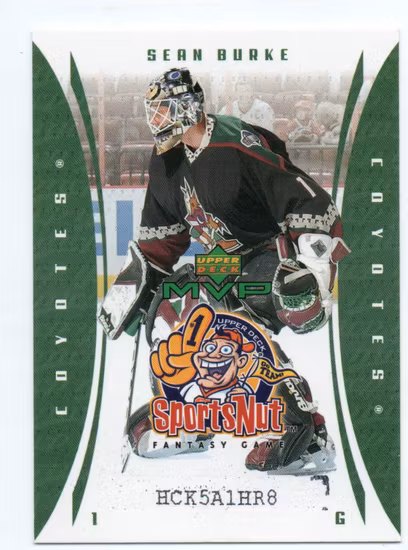 2003-04 Upper Deck MVP SportsNut #SN68 Sean Burke (5-V7-COYOTES)