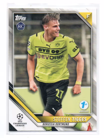 2021-22 Topps UEFA Champions League 1st Edition #92 Steffen Tigges (15-V4-DORTMUND)