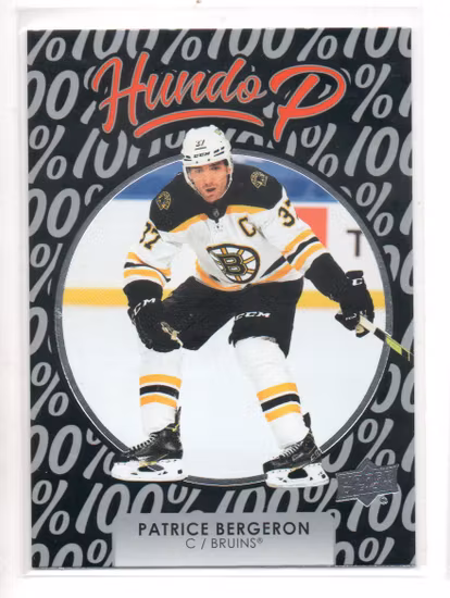 2021-22 Upper Deck Hundo P #HP15 Patrice Bergeron (10-U2-BRUINS)