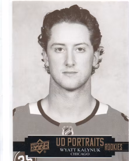 2021-22 Upper Deck Portraits #P63 Wyatt Kalynuk (10-U2-BLACKHAWKS)