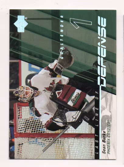 2002-03 Upper Deck Last Line of Defense #LL10 Sean Burke (12-V8-COYOTES)