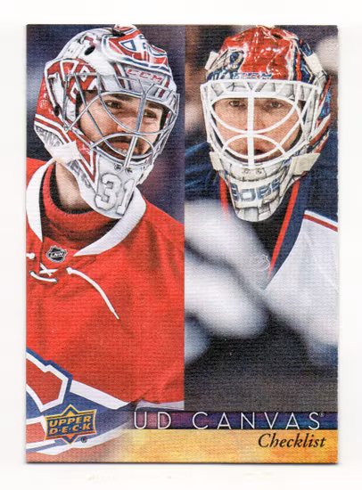 2017-18 Upper Deck Canvas #C90 Carey Price Sergei Bobrovsky CL (20-V8-CANADIENS+BLUEJACKETS)