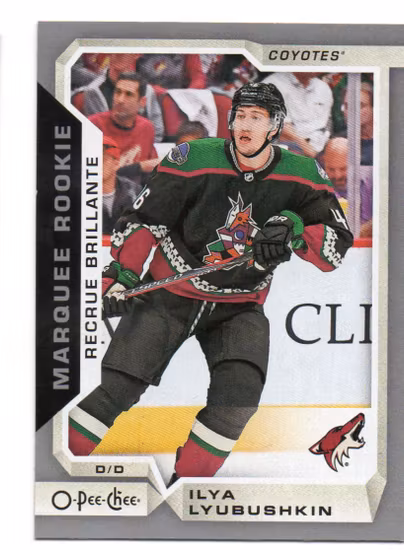 2018-19 O-Pee-Chee Silver #615 Ilya Lyubushkin (12-V8-COYOTES)