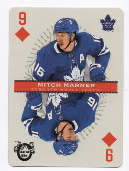 2021-22 O-Pee-Chee Playing Cards #9DIAMONDS Mitch Marner (20-V8-MAPLELEAFS)