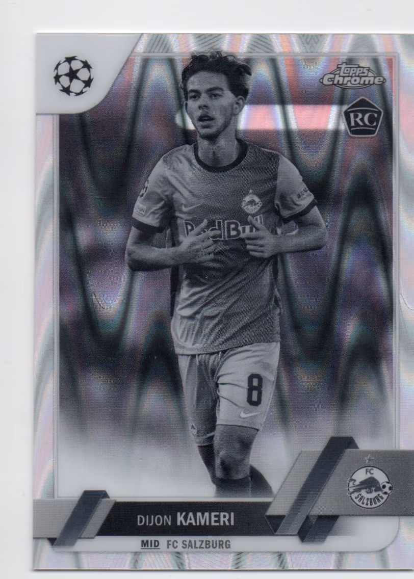 2022-23 Topps Chrome UEFA Club Competitions Black and White RayWave Refractors #2 Dijon Kameri (20-U14-SALZBURG)