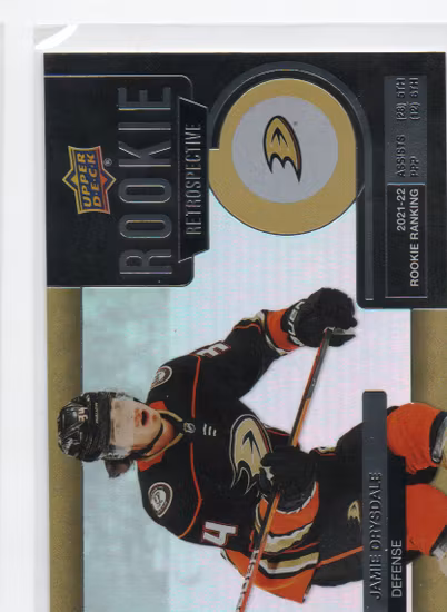 2022-23 Upper Deck Rookie Retrospective #RR4 Jamie Drysdale (12-U2-DUCKS)