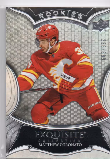 2023-24 Exquisite Collection #RMC Matthew Coronato RC (100-U5-FLAMES)