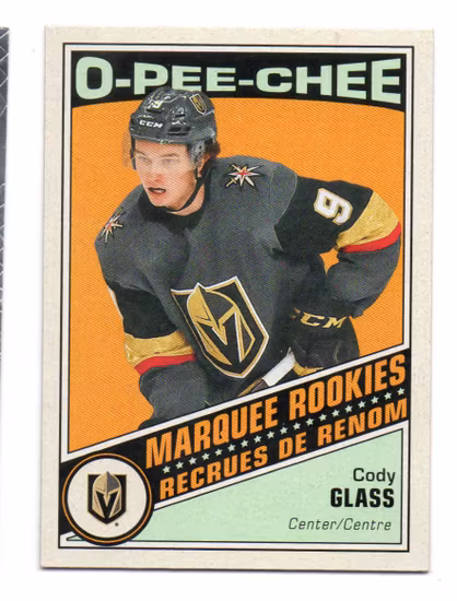 2019-20 O-Pee-Chee Retro #642 Cody Glass (25-V9-GOLDENKNIGHTS)