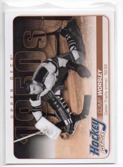 2011-12 Upper Deck Hockey Heroes #HH2 Gump Worsley (10-V9-RANGERS)