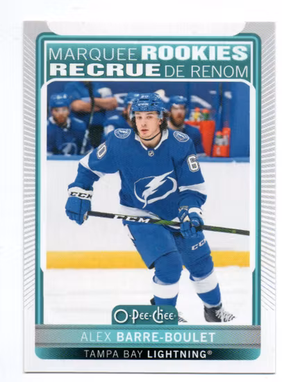 2021-22 O-Pee-Chee #526 Alex Barre-Boulet RC (10-V10-LIGHTNING)