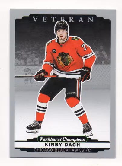 2022-23 Parkhurst Champions Silver #170 Kirby Dach (10-V9-BLACKHAWKS)