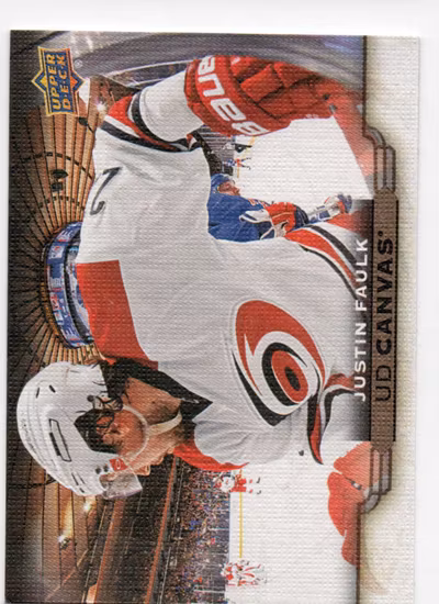 2015-16 Upper Deck Canvas #C18 Justin Faulk (10-V12-HURRICANES)