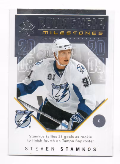 2018-19 SP Authentic Rookie Year Milestones #RYMSS Steven Stamkos (15-V15-LIGHTNING)