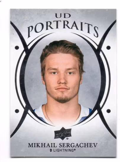 2018-19 Upper Deck UD Portraits #P19 Mikhail Sergachev (10-V15-LIGHTNING)