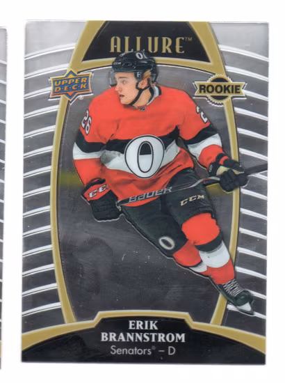 2019-20 Upper Deck Allure #69 Erik Brannstrom RC (10-V15-SENATORS)