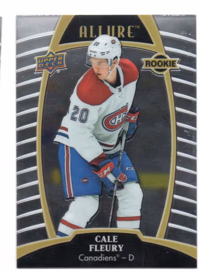 2019-20 Upper Deck Allure #95 Cale Fleury RC (10-V15-CANADIENS)