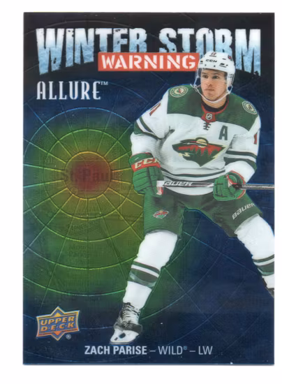 2019-20 Upper Deck Allure Winter Storm Warning #WSW2 Zach Parise (10-V15-NHLWILD)