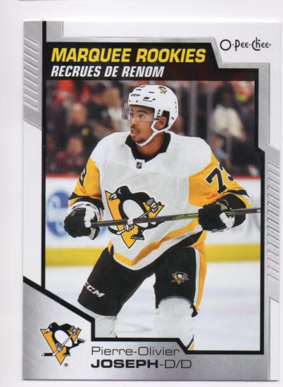 2020-21 O-Pee-Chee #623 Pierre-Olivier Joseph RC (10-V10-PENGUINS)