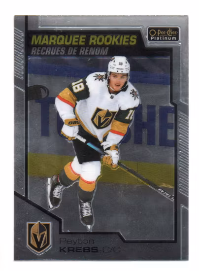 2020-21 O-Pee-Chee Platinum #163 Peyton Krebs RC (20-V15-GOLDENKNIGHTS)