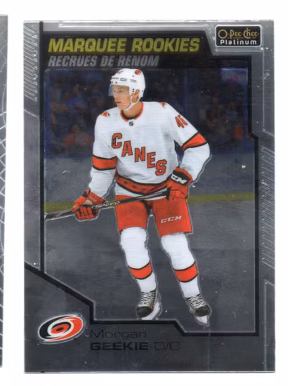 2020-21 O-Pee-Chee Platinum #165 Morgan Geekie RC (12-V10-HURRICANES)