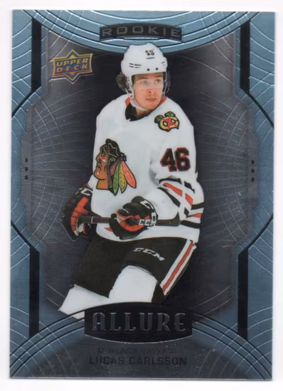 2020-21 Upper Deck Allure #103 Lucas Carlsson SP RC (10-V10-BLACKHAWKS)