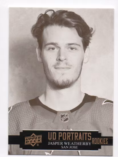 2021-22 Upper Deck Portraits #P50 Jasper Weatherby (10-V11-SHARKS)