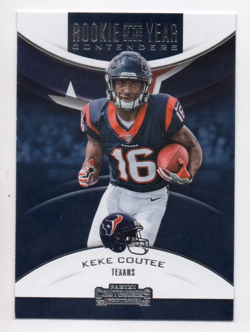 2018 Panini Contenders Rookie of the Year Contenders #23 Keke Coutee (15-V14-NFLTEXANS)