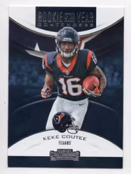 2018 Panini Contenders Rookie of the Year Contenders #23 Keke Coutee (15-V14-NFLTEXANS)
