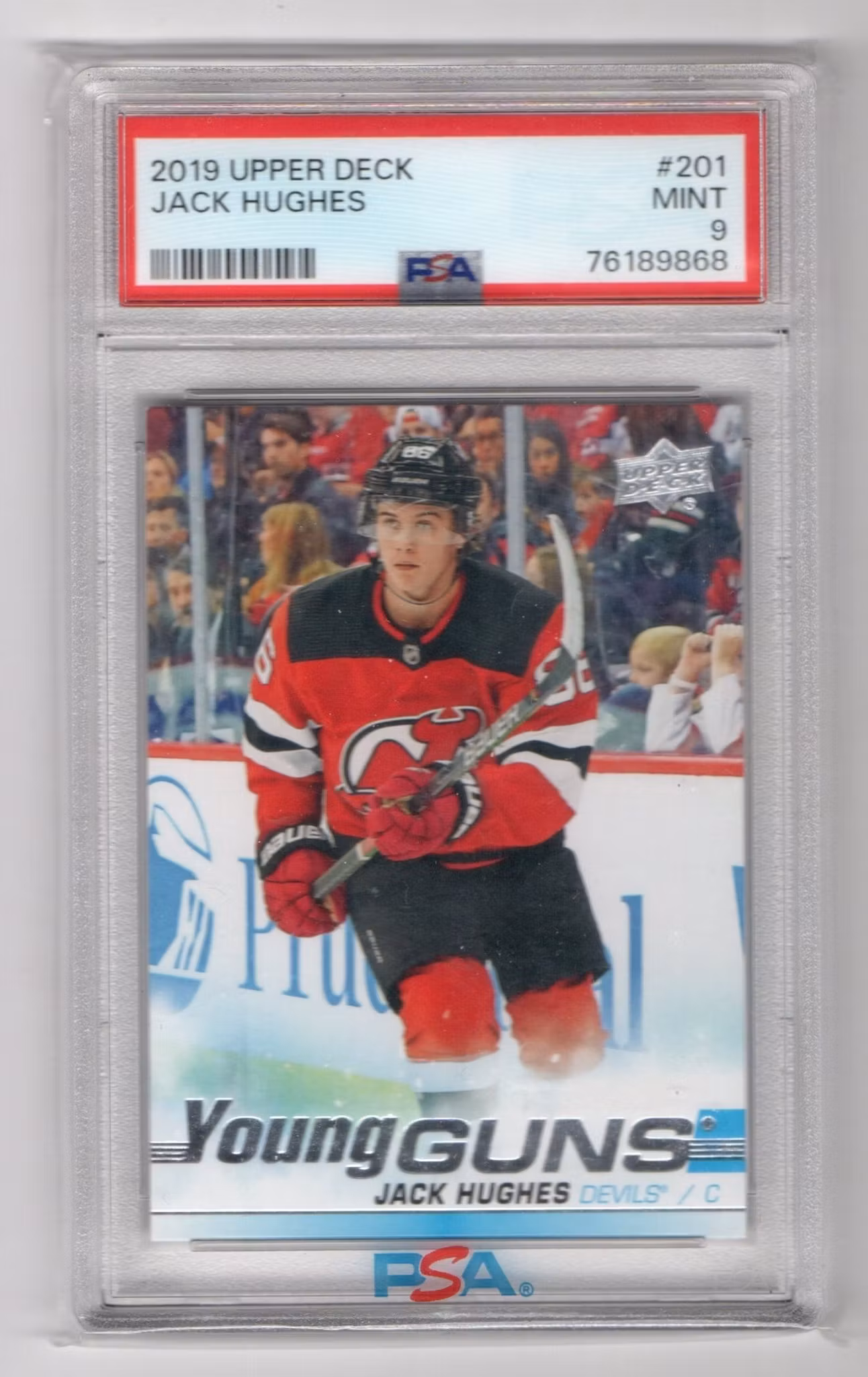 2019-20 Upper Deck #201 Jack Hughes YG RC (1500-HIGHEND-DEVILS)